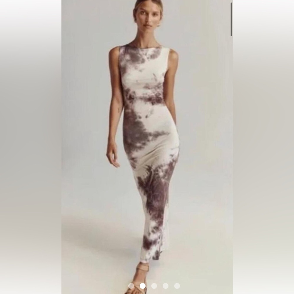 DISSH Tie-Dye Dress in Cream and purple